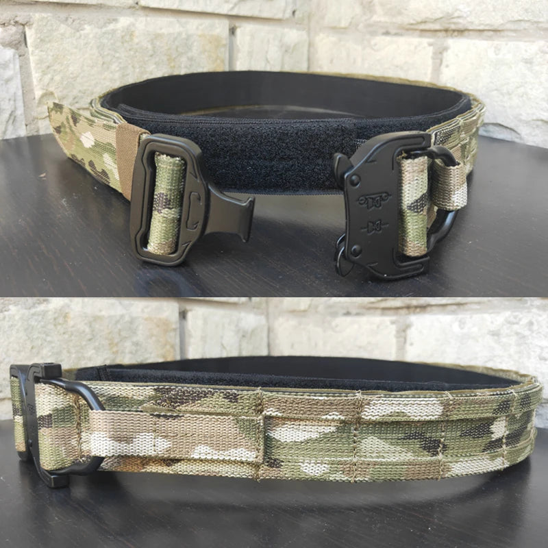 Tactical Belt Airsoft Molle Battle Belt Men Training Combat Multicam Fighter Belt Outdoor Hunting Adjustable