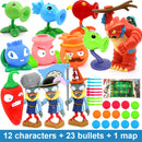 PLANTS VS ZOMBIES 2 PVZ Toys Complete Set Of Boys Anime Figure Combat gyro Children's Dolls Kids Birthday Toy Gifts