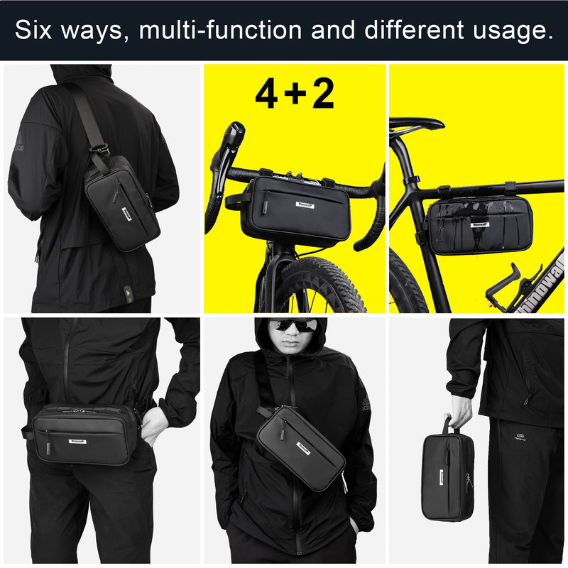 Rhinowalk 2020 New Handlebar Bag Waterproof Bicycle Bags Frame Pannier Bag Multifunction Portable Shoulder Bag Bike Accessorie