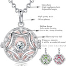 EUDORA 20 mm Star Cage locket pendant Harmony Bola ball chime ball Necklace with AAA CZ  Jewelry for Pregnant woman Baby K373N20