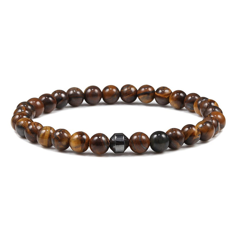 Tiger Eye Beaded Bracelets Bangles Men Braided Rope Healing Balance Yoga Charm Women Natural Stone Buddha Bracelet Adjustable