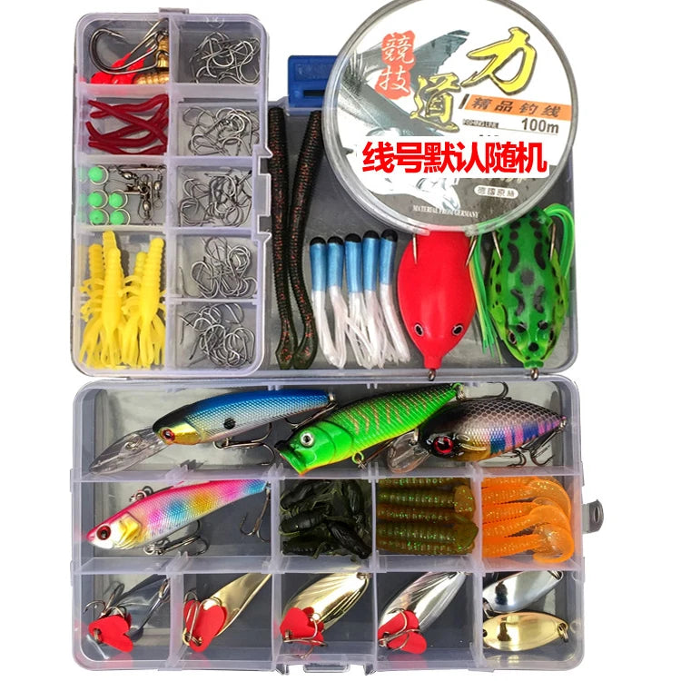 205/206/207Pcs Fishing Lures Set Mixed Minnow Plier Grip Spoon Hooks Soft Lure Kit In Box Artificial Bait Fishing Pesca ER025