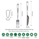 Boundless Voyage Titanium Tableware Travel Flatware Titanium Knife Fork Spoon Chopsticks Straw Outdoor Camping Picnic Cutlery