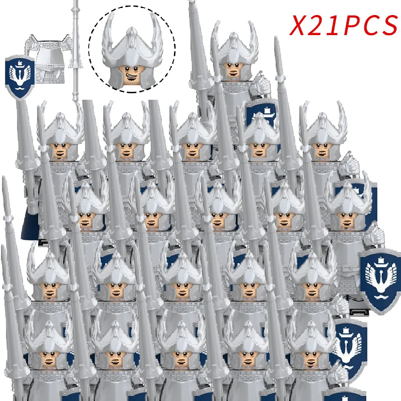 Classic Medieval Movie Elves Dwarf Warrior Iron Foot Dane leader of the Dwarfs Building Blocks LOTR Figures Toys For Children