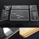 6PCS/SET Acrylic Leather Template Business Long Wallet Template Leather Craft Pattern Stencil Durable Tools for Wallets Making