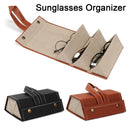 Portable Glasses Case Cover PU Leather 2/3/4/5/6 Pairs of Sunglasses Holder Box Eyeglasses Storage Box Magnet switch PU Bag