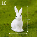 Easter Bunny Decoration Mini Resin Rabbit Craft Miniature Figurine Landscape Model Home Desktop Decor Fairy Garden Decoration