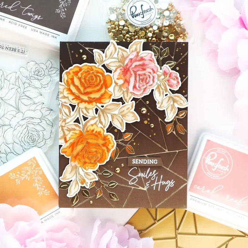 Garden Roses Layering Stencil Flower Stamps And Metal Cutting Dies New Arrival 2021Scrapbook Diary Decoration Embossing Template