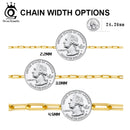 ORSA JEWELS 6mm 9mm 12mm Sizes Paperclip Link Chain Necklace 925 Sterling Silver 14k Gold Chain Man Woman Necklaces as Gift SC39