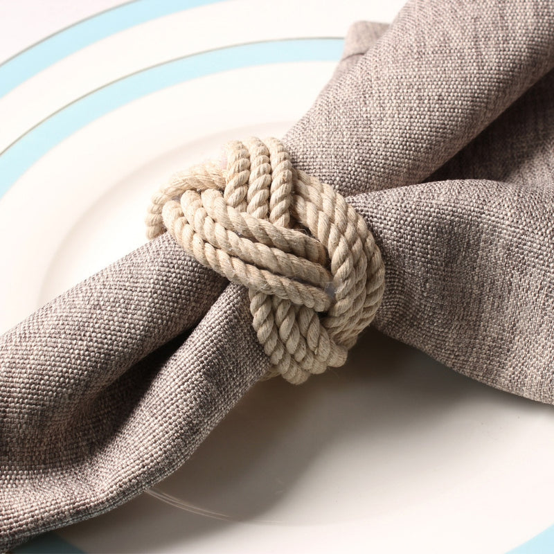 10pcs Model room natural jute napkin ring rope woven napkin buckle linen rope napkin ring