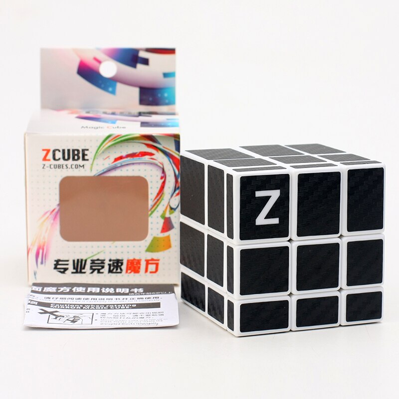 New ZCUBE 3x3 Mirror Cube Magic With Carbon Fiber sticker Educational Cubo magico Toys as a gift children kids maze educational