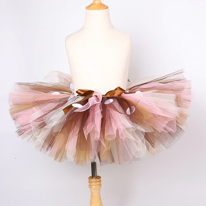 Baby Girls Deer Tutu Skirt Outfit for Kids Christmas Reindeer Costume Toddler Girl New Year Clothes Child Birthday Tutus 0-14Y