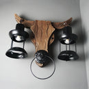 Industrial Light Design Retro Iron Wood Lamp Glass Wall Lamp Creative Cafe Restaurant Bar Bedside Wall Light Sconce Bra
