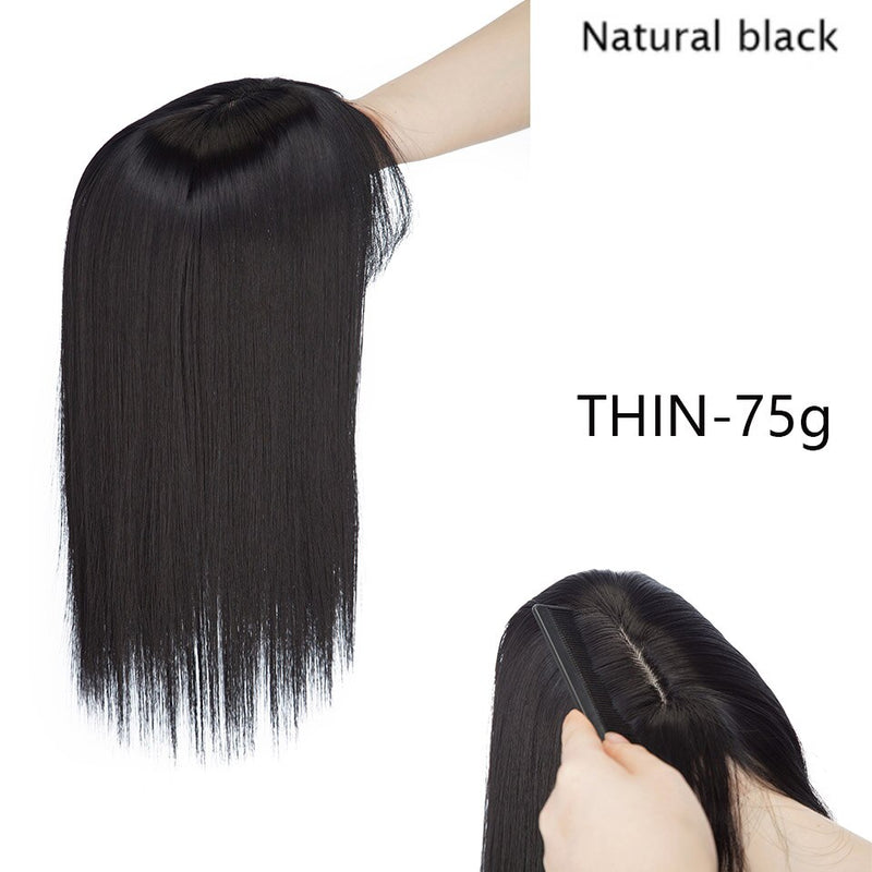 HAIRRO 11Inch Clip In Hair Pieces Straight Hair Extension With Bangs Synthetic 16 Colors Clip In Hair Pieces For Women