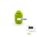 50pcs/lot DIY Blocks Building Bricks Cylindrical Educational Assemblage Construction Toys for Children Size Compatible Brand