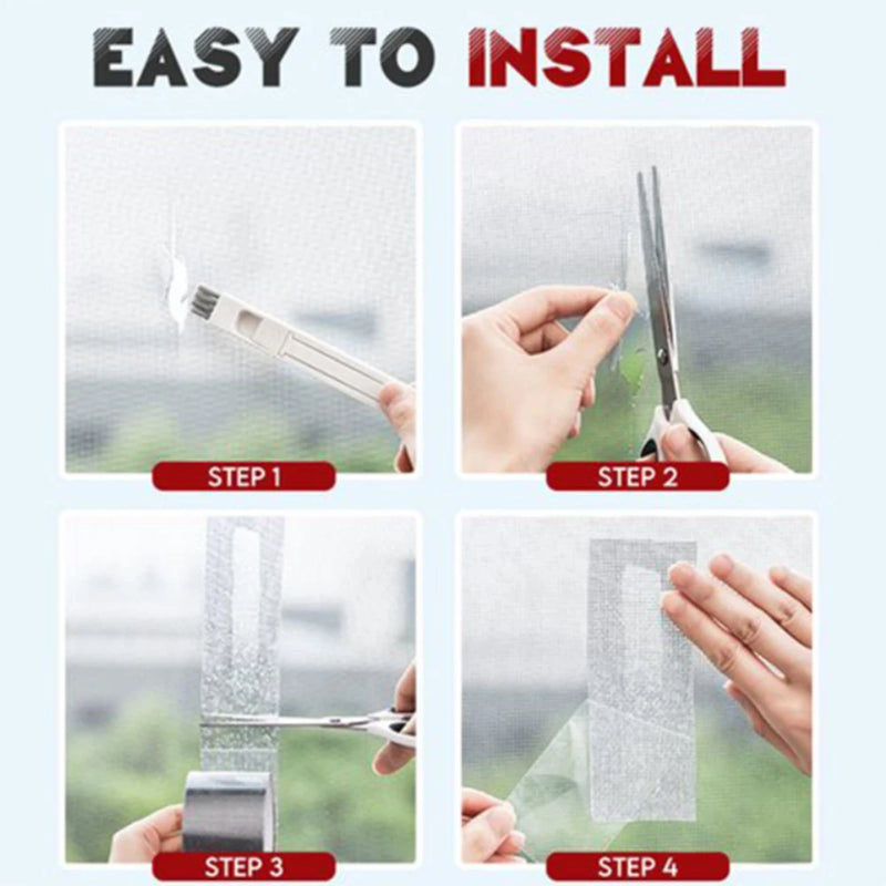 Window Net Anti-mosquito Mesh Sticky Wires Patch Repair Tape new Screen Window Door Mosquito Netting Patch Repair Broken Hole