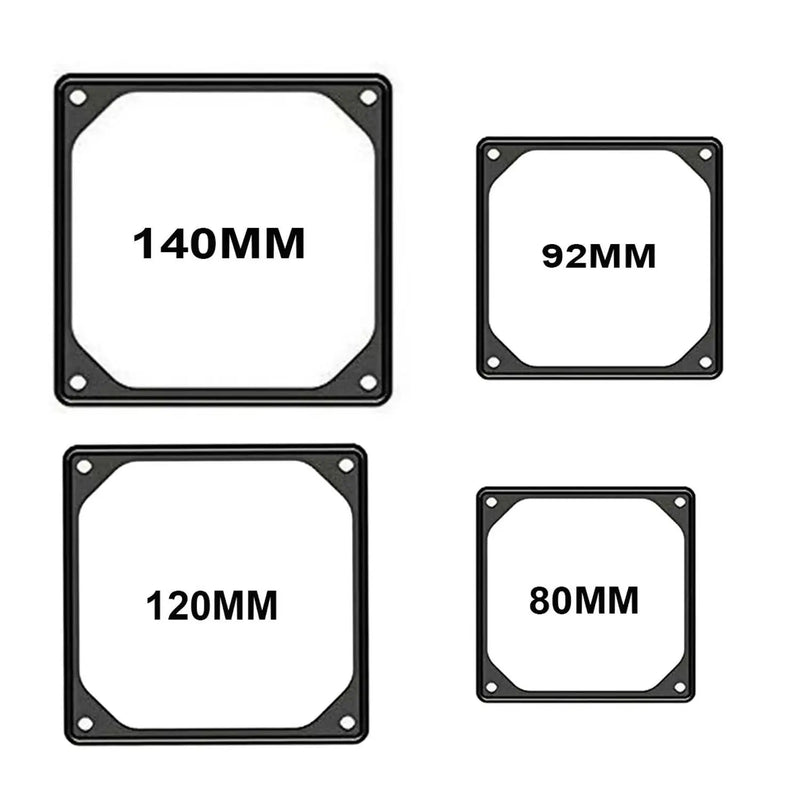 10pcs 80mm 90mm 92mm 120mm 140mm Anti-vibration Silicon Fan Gasket Noise Reducing Silencer Gasket Pad For PC  Computer Case Fan