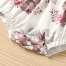 Citgeett Summer Easter 0-24M Infant Baby Girl Rabbit Floral Print Sleeveless Bows Straps Bodysuit Toddler Clothes