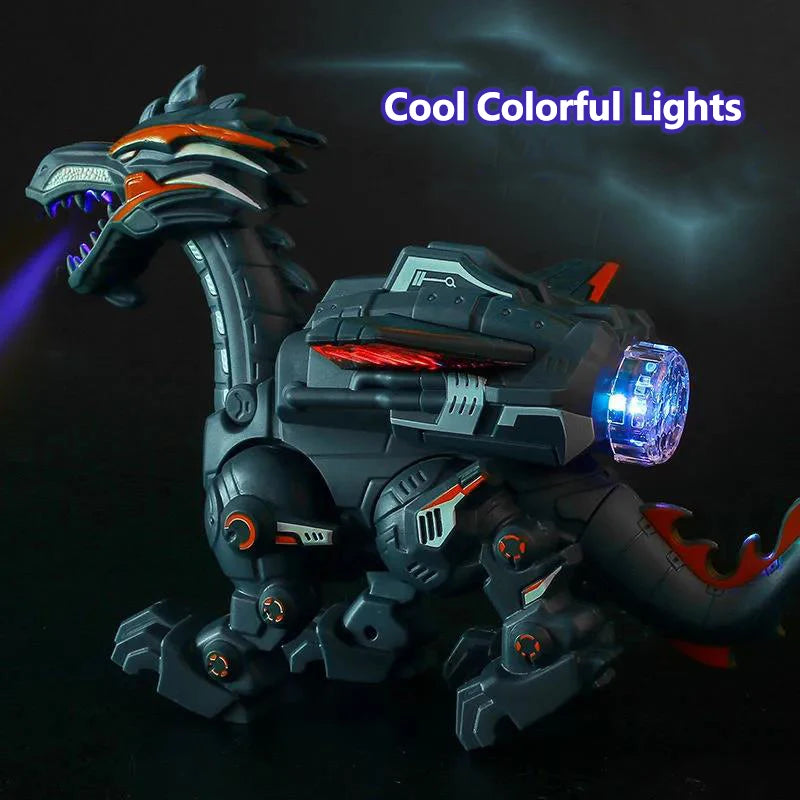 Electric Interactive Spray Fire Dinosaurs Toys Simulation Walking Shaking Dragon Boy Kids Toy Christmas Gift Fine Electronic Pet