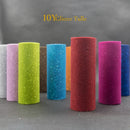 10Yards 15cm Glitter Tulle Rolls Sparkly Glitter Sequin Tulle Mesh Baby Shower Tutu Skirt Organza Table Runner Wedding Decor