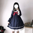 Summer Short Sleeve Gothic Lolita Dress Harajuku Street Fashion Cross Cosplay Female Bow Dress Japanese Soft Sister Style Dress