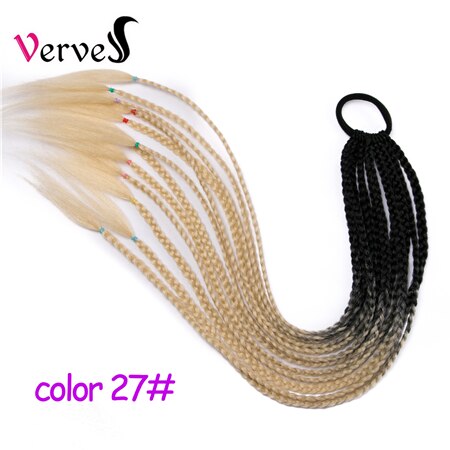 Synthetic 24 inch Ponytail Hairpiece With Rubber Band Hair Ring Chignon Crochet Braid Hair Ponytail Hair Extension Pink,Rainbow