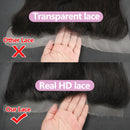 Wow Angel 13x6 HD lace Frontal Invisible HD Transparent Lace Melt Skins Straight 13x4 HD Lace Only Human Hair Remy Pre Plucked