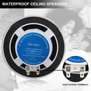 Herdio 4PCS 4'' 160W Marine Waterproof Bluetooth Speaker HIFI Full Range Stereo Motorcycle Boat UV-Proof Outdoor Sound Box