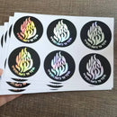 Custom Holographic shiny stickers, Rainbow Holographic vinyl stickers, personalized holo stickers, holographic custom sticker
