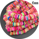400pcs/Lot 3/4/5/6mm 16inch Round Slice Clay Beads Spacer Beads Polymer Clay Beads For Jewelry Making DIY Handmade Accessories
