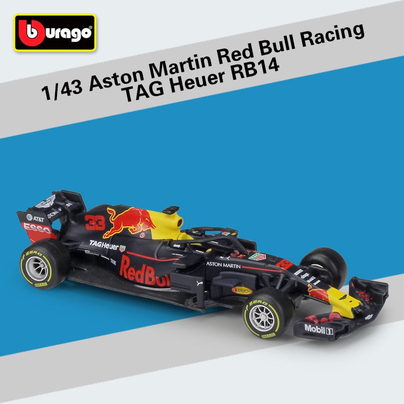 Bburago 1:43 2019 RB15 RB14 RB13 RB12 RB9 #33 #3 #1 F1 wyścigi formuła samochód statyczna symulacja Diecast Model samochodu stop