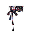 Japanese Traditional Clothing Kimono Cardigan Obi Woman Vintage Tassel Bandage Belt Dress Yukata Cummerbunds Haori Asian Clothes