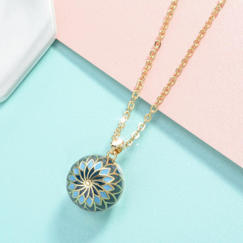 Eudora Angel Ball Harmony Caller green Flower 20 mm Sound Music Ball for Mexican Pendants Maternity Necklace Baby Gifts Jewelry