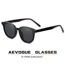 AEVOGUE New Women Retro Outdoor Polarized Sunglasses Transparent Korean Round Fashion Driving Sun Glasses Unisex UV400 AE0850
