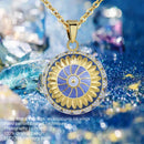 Eudora Harmony ball Pendant Pregnancy Bola Ball Enamel Ball Necklace Blue-Gold Color Flower Chime Ball Jewelry for pregnancy