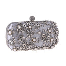 Women's Evening Clutch Bag Party Purse Luxury Wedding Clutches For Bridal Exquisite Crystal Ladies Handbag Apricot Silver Wallet