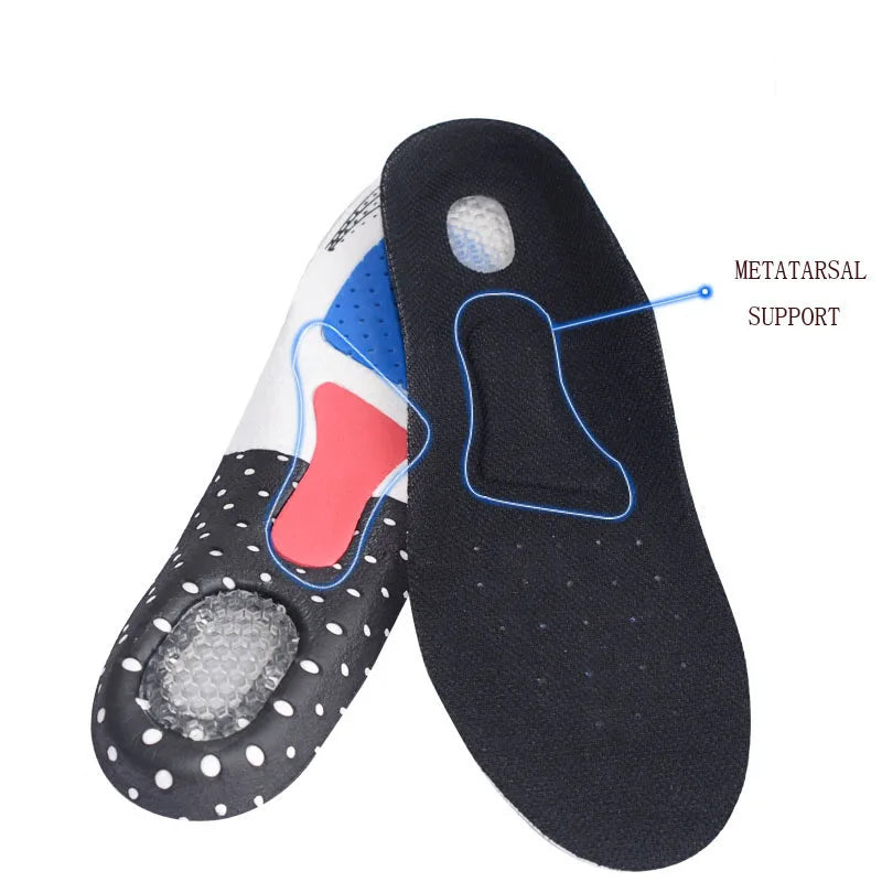 Arch Support Sport Insole Flat Feet Orthopedic Insoles Silica Gel Shock Absorption Cushion Pad for Men Women