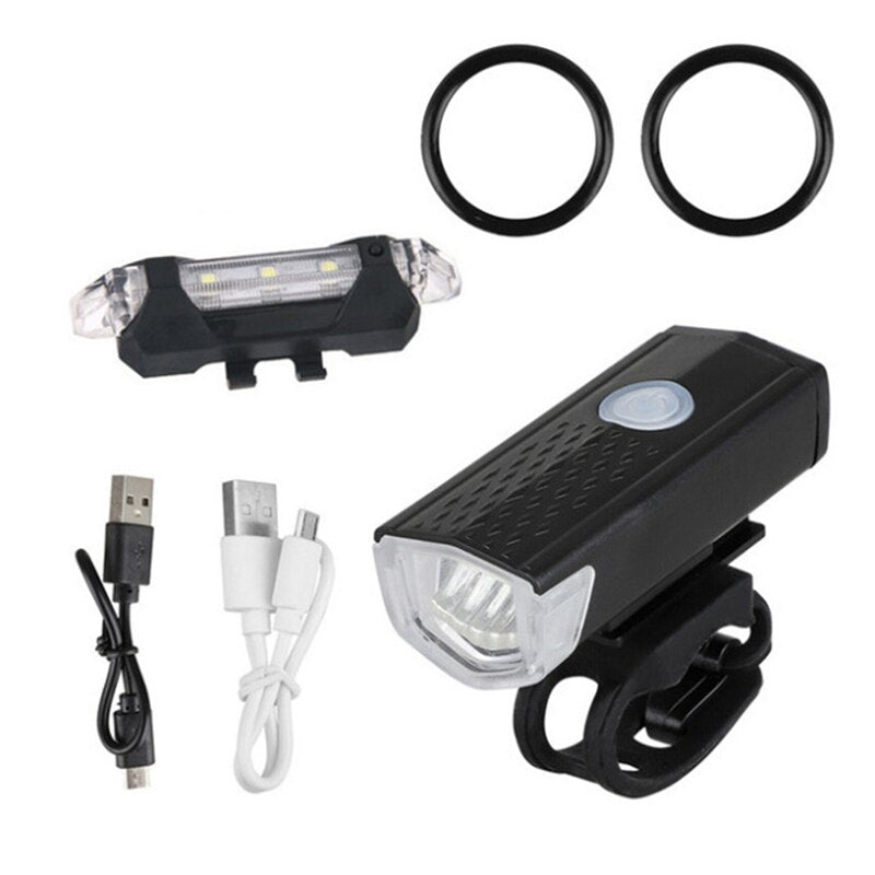 Bike Light USB Rechargeable 300 Lumen 3 Mode Bicycle Front Light Lamp Bike Headlight Cycling LED Flashlight Lantern