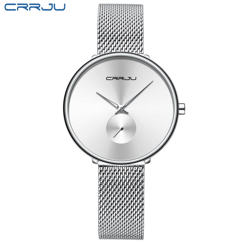 watch for women CRRJU Luxury Stylish Silm Watch Ladies Dress Wristwatch Minimalist Waterproof Quartz Cool Watches reloj mujer