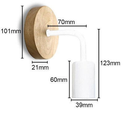 Vintage Wood Wall Light for Dining Room Bedroom Indoor Lighting Decor Sconce Wall Lamp Lights E27 110V 220V Light