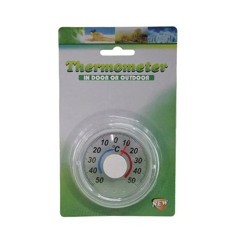 Self Adhesive Round High Accuracy Thermometer For Window Indoor Outdoor Wall Greenhouse Garden Home