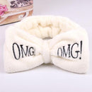 OMG Coral Fleece Hairband Soft Bow Headbands For Women Cute Hair Holder Hairbands Hair Bands Wash Face Nignt Hair Accessories