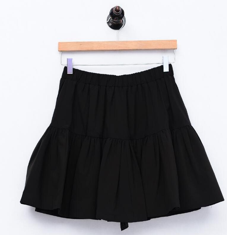 2023 Summer Sexy Korean style Ruffles Skirt fashion Women Mini Skirt High Waist Girls sweet cotton linen Skirt black white