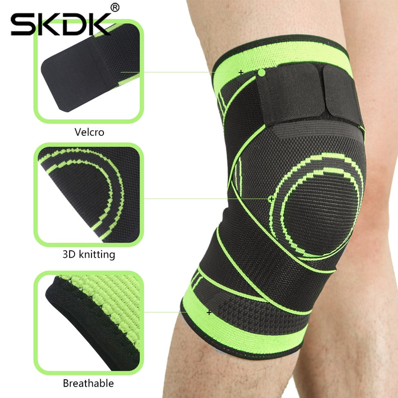 SKDK 4PC/Set Compression Knee Sleeve Sports Running Basketball Fitness Cycling Tennis Knee Ankle Elbow Wrist Support Set