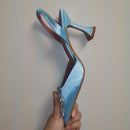 2023 Brand women Pumps luxury Crystal Slingback High heels Summer bride Shoes Comfortable triangle Heeled Party Wedding Shoes