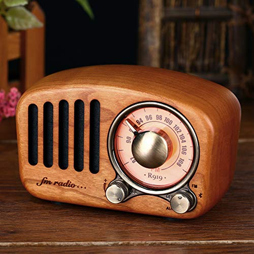 R919 Classical retro radio receiver portable Mini Wood FM SD MP3 Radio stereo Bluetooth radio Speaker AUX USB Rechargeable radio