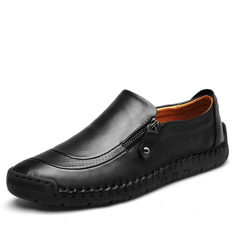 KEZZLY New big size 38-48 men casual shoes loafers spring and autumn mens moccasins shoes genuine leather men's flats shoes