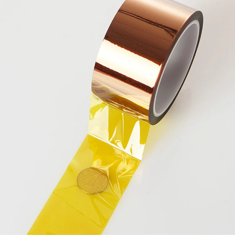 Kapton Tape 5/8/10/15/20mm 100ft BGA High Temperature Heat Resistant Polyimide Gold Adhesive Tape For Electronic Industry 33m