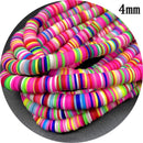 400pcs/Lot 3/4/5/6mm 16inch Round Slice Clay Beads Spacer Beads Polymer Clay Beads For Jewelry Making DIY Handmade Accessories