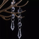 60PCS Transparent Acrylic Crystal Garland Hanging Bead Curtain Wedding Party Celebration Decoration Christmas Tree Pendant